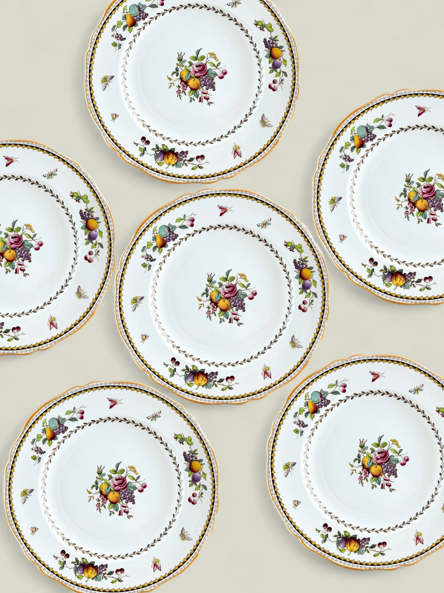 Spode Set of 6 Dinner Plates - ‘Rockingham’ Collection (Modern Version) - SOSC Home