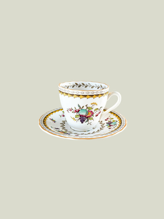 Spode Set of 6 Footed Demitasse Cup & Saucer Sets - ‘Rockingham’ Collection (Modern Version) - SOSC Home