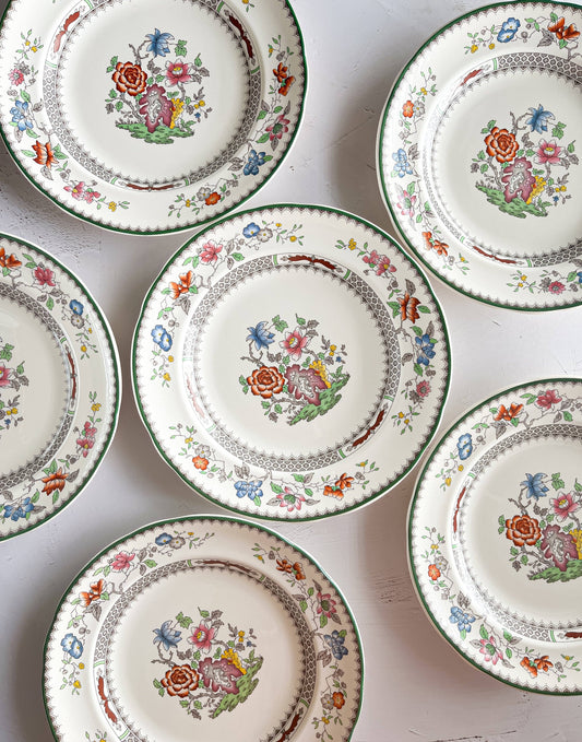 Spode Set of 6 Luncheon Plates - 'Chinese Rose' Collection - SOSC Home