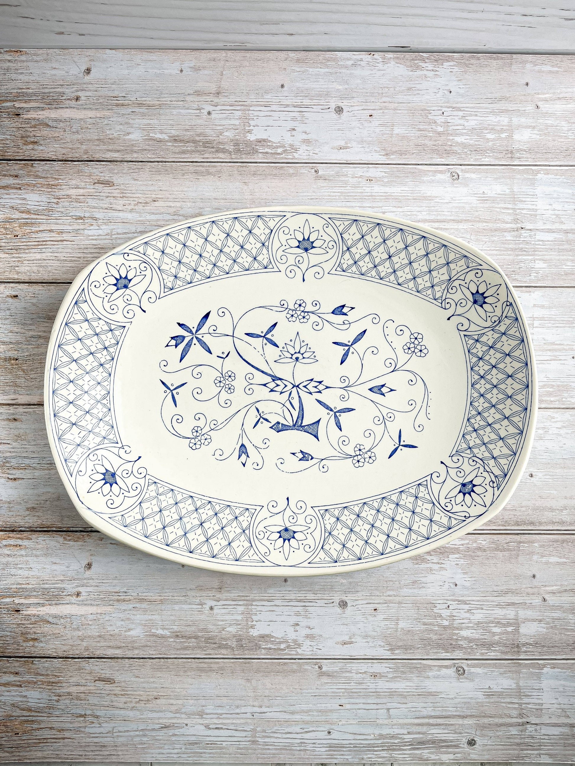 Stavangerflint Large Oval Serving Platter - ‘Mountain Blue’ Collection - SOSC Home