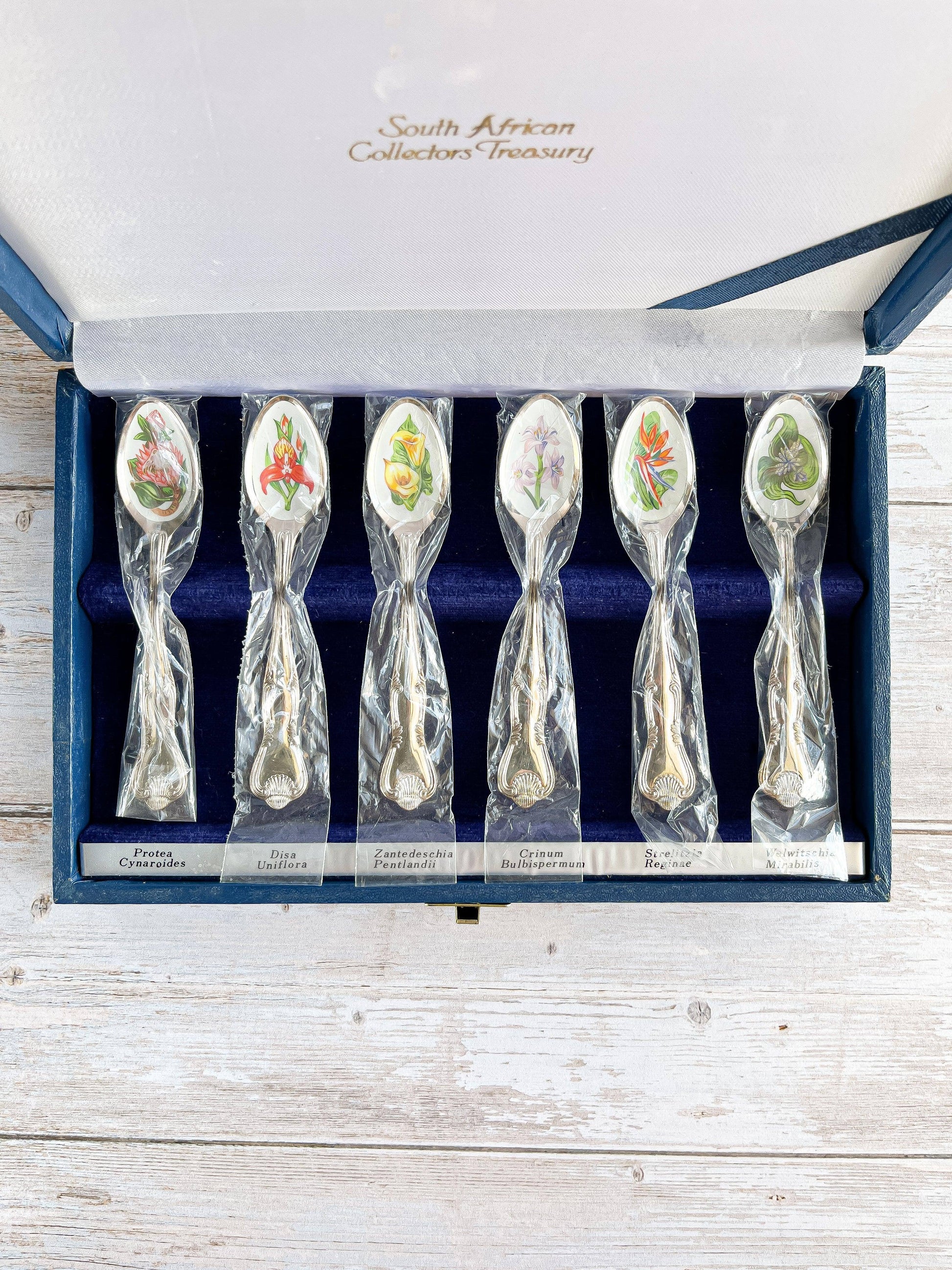 The South African Treasury Floral Teaspoons - Set of 6, Silver-Plated Stainless Steel - SOSC Home