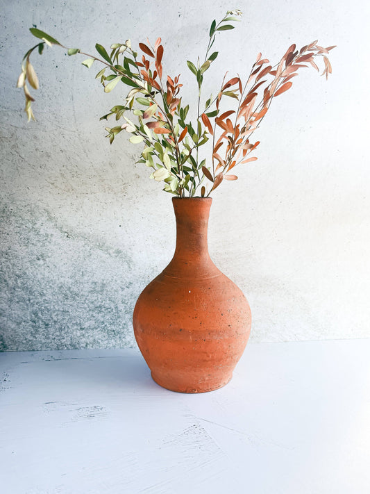 Traditional Handcrafted Terracotta Pear-Shaped Vase - SOSC Home