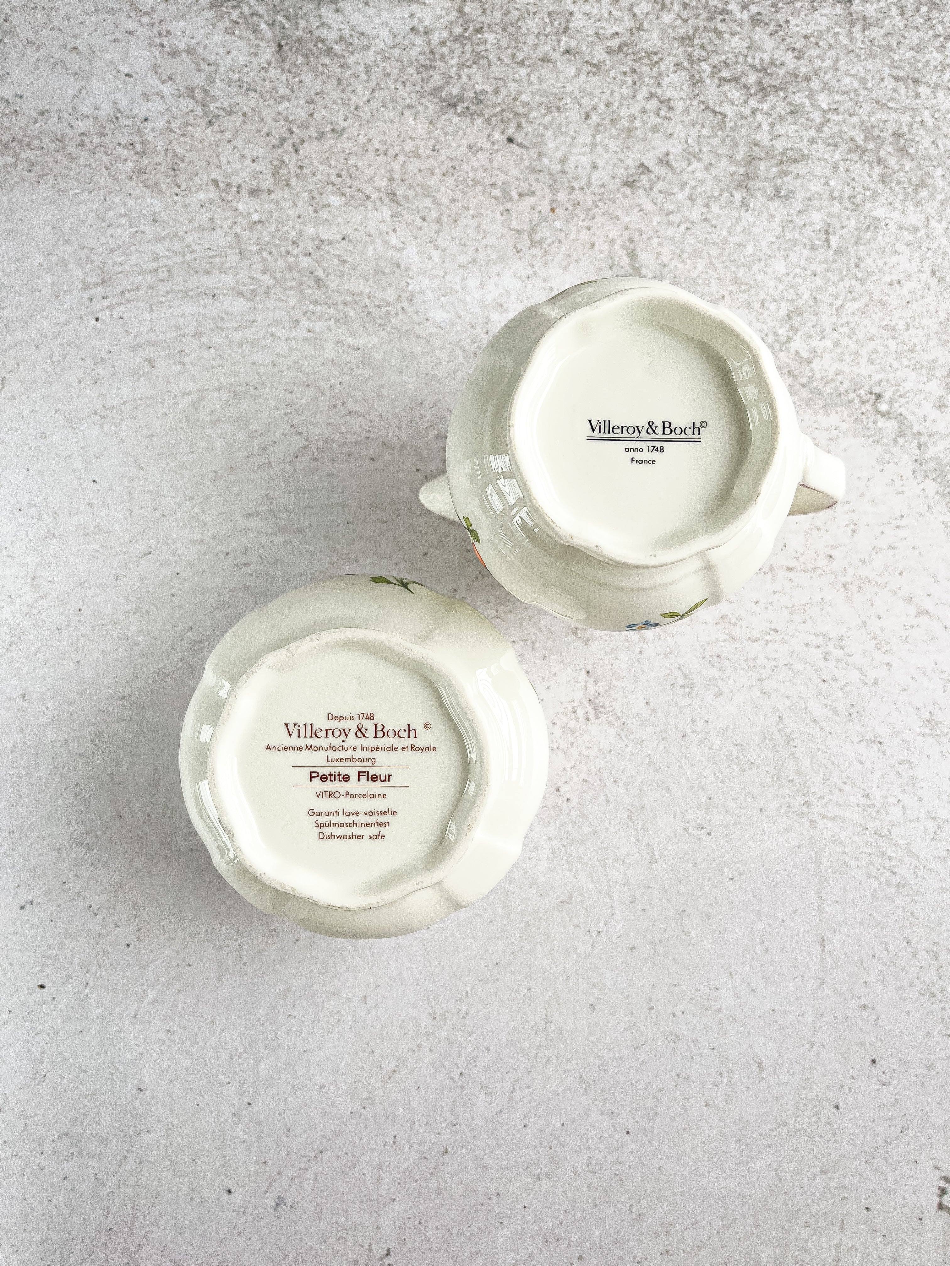 Villeroy & Boch Creamer and Sugar Bowl with Lid Set – 'Petite
