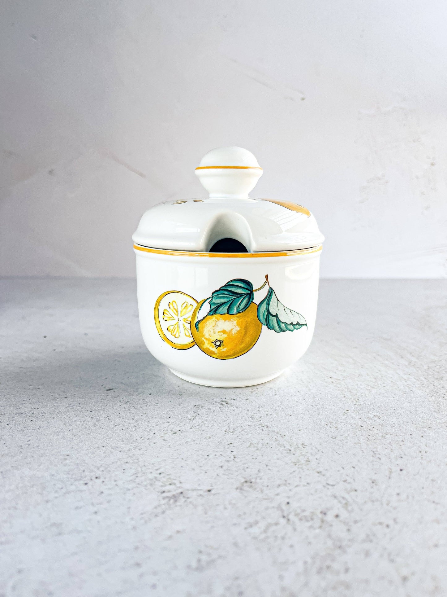 Villeroy & Boch 'Malaga' Collection Jam Pot - Lemons Design - SOSC Home