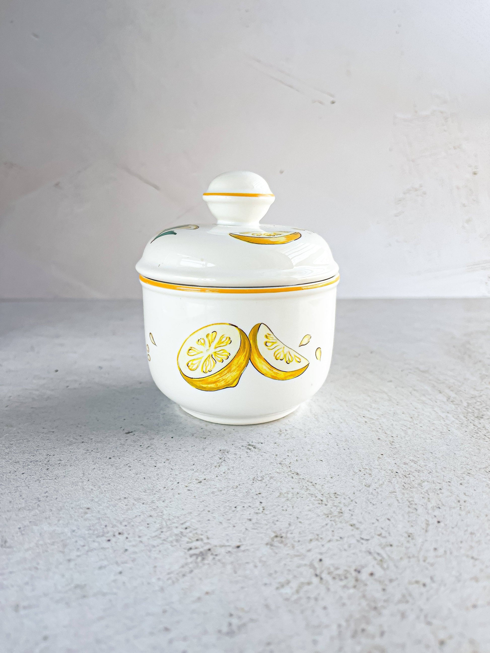 Villeroy & Boch 'Malaga' Collection Jam Pot - Lemons Design - SOSC Home