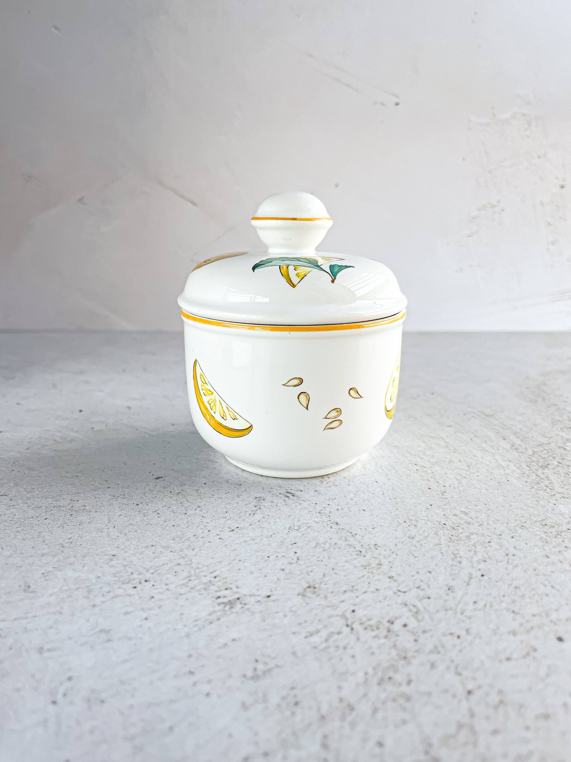 Villeroy & Boch 'Malaga' Collection Jam Pot - Lemons Design - SOSC Home