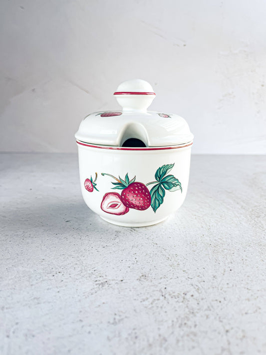 Villeroy & Boch 'Malaga' Collection Jam Pot - Strawberries Design - SOSC Home