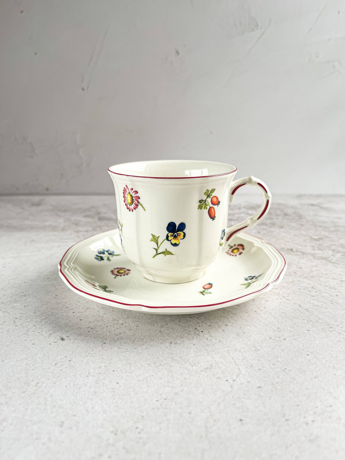 Villeroy & Boch Set of 6 200ml Coffee Cups and Saucers – ‘Petite Fleur’ Collection - SOSC Home