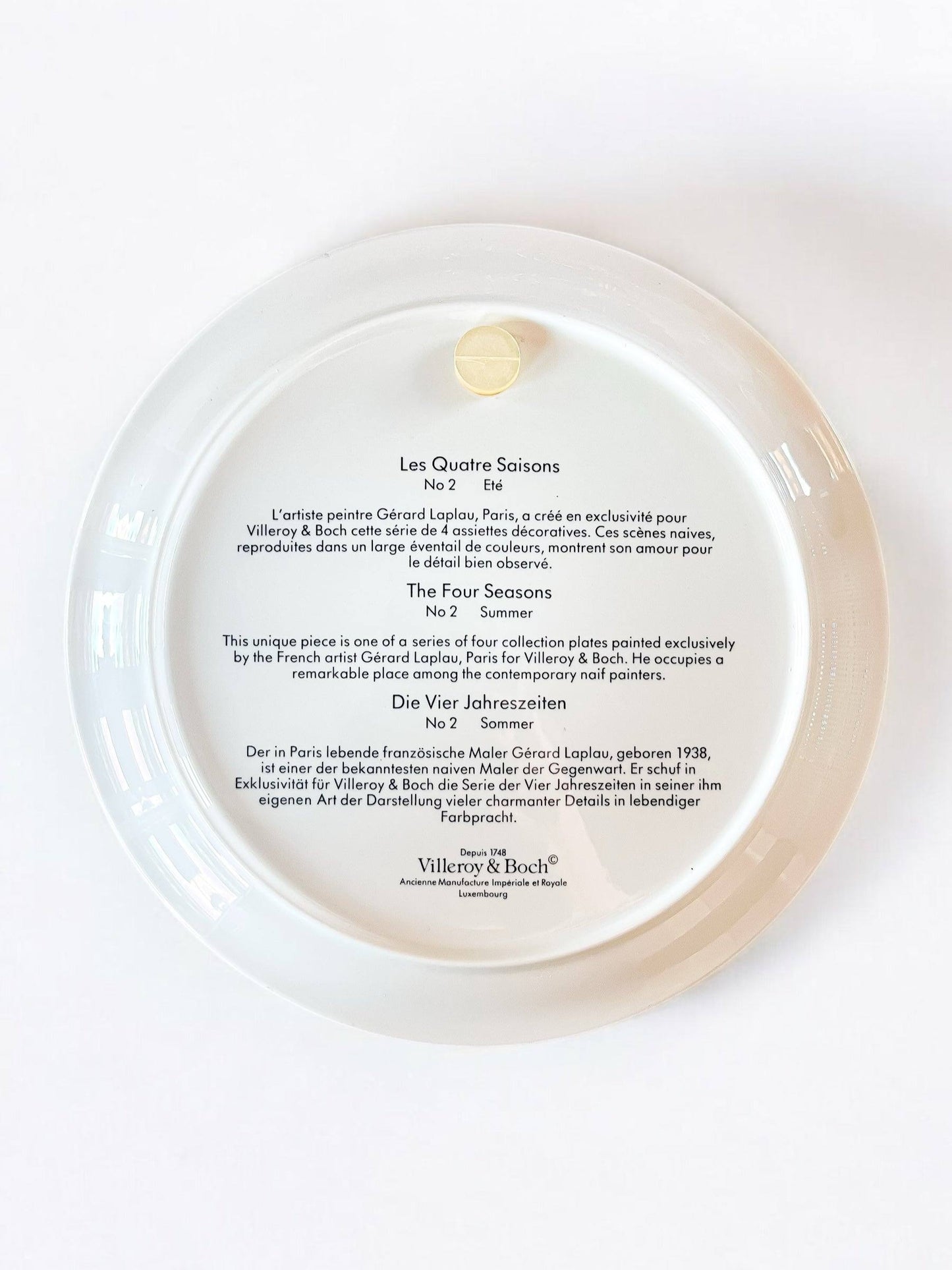 Villeroy & Boch 'Summer' Wall Plate (No.2) | The Four Seasons Collection - SOSC Home