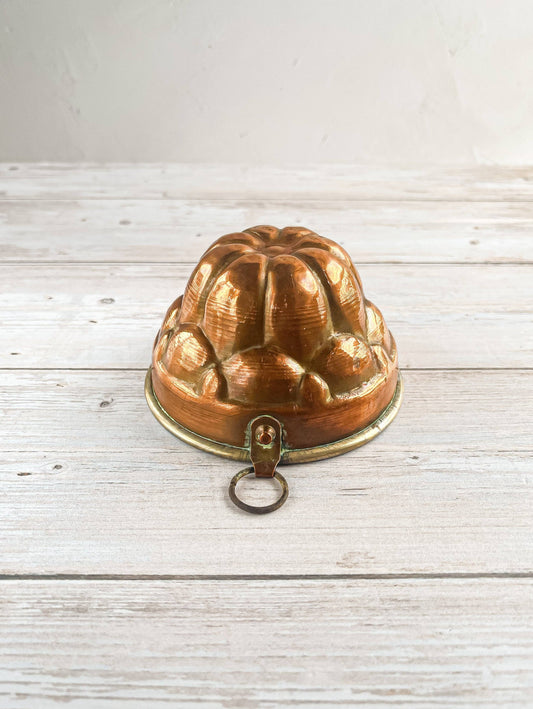 Vintage Copper Jelly Mould - Domed Design with Scalloped Edge - SOSC Home