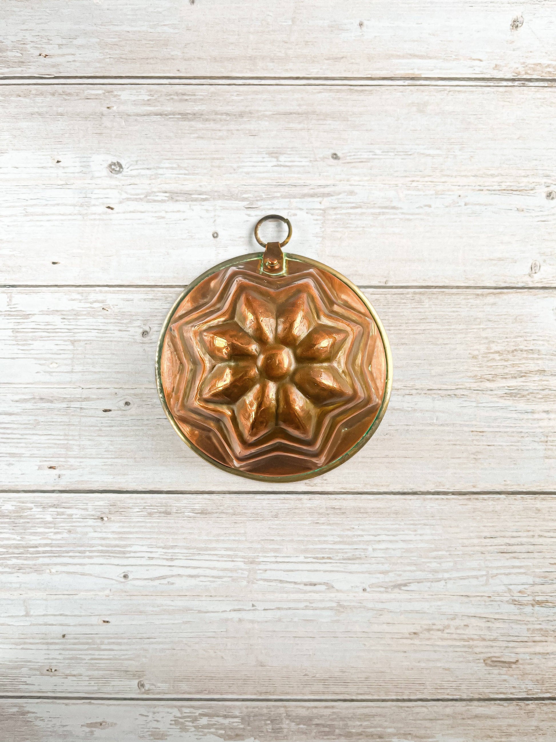 Vintage Copper Jelly Mould - Starburst Design - SOSC Home