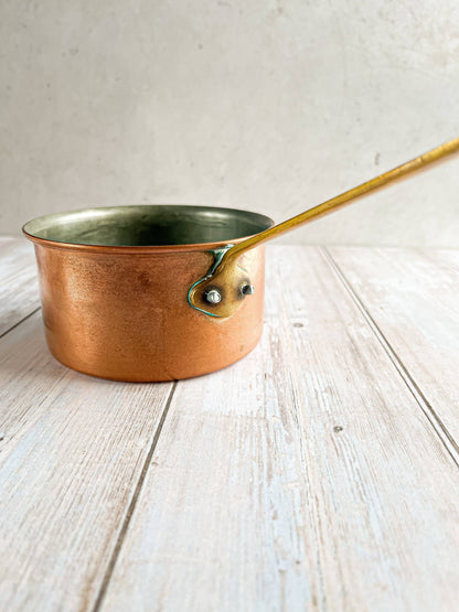 Vintage Copper Pan with Brass Handle - Small - SOSC Home