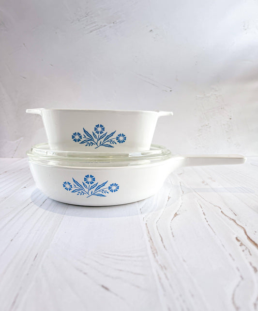 Vintage CorningWare Skillet and Dutch Oven - Classic American Cookware - SOSC Home