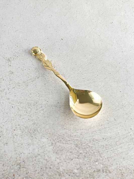 Vintage Eetrite Sugar Spoon - Rose Handle Design - SOSC Home