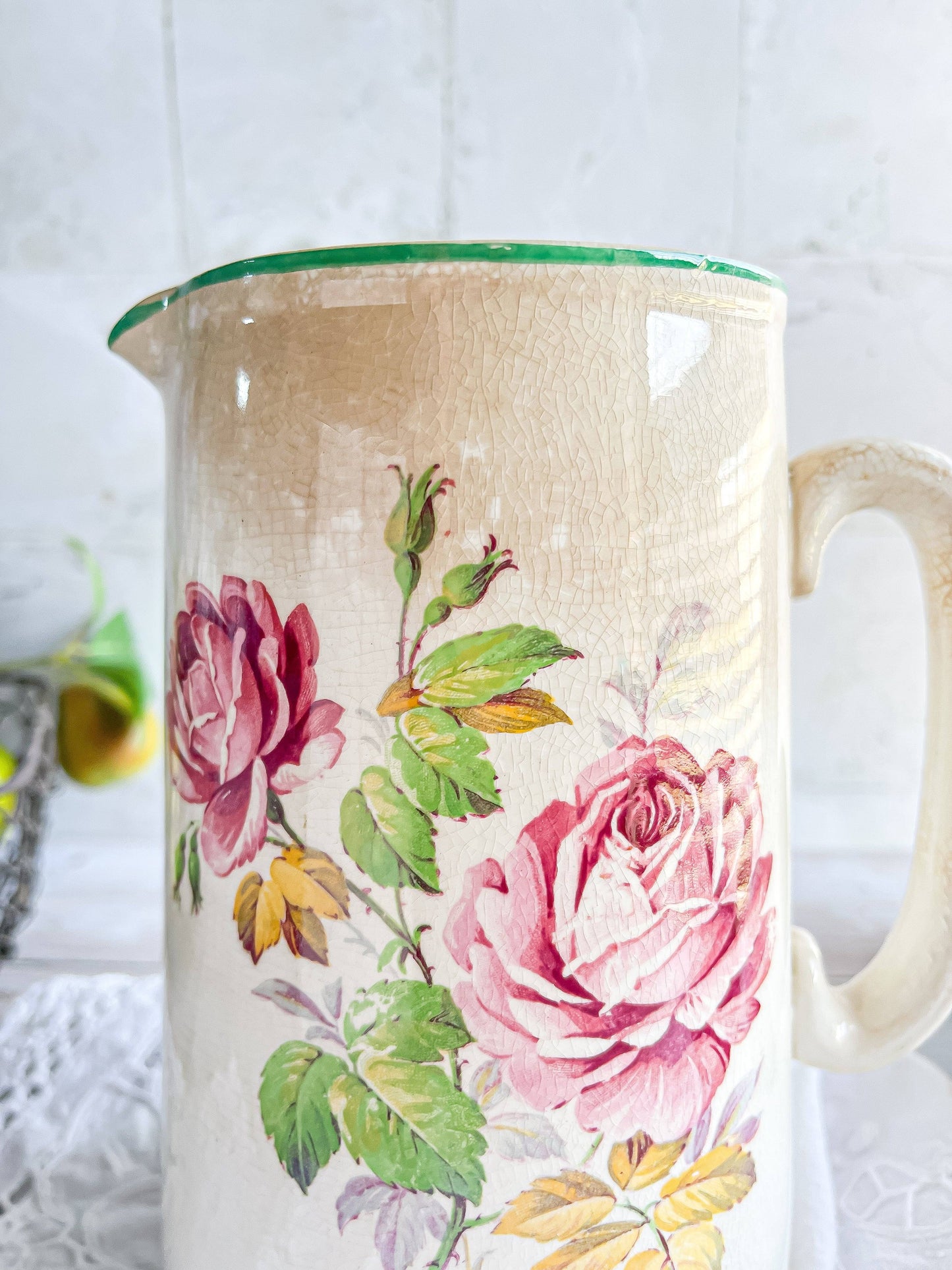 Vintage Floral Ceramic Jug - Made in England, Pattern No. 2780 - SOSC Home