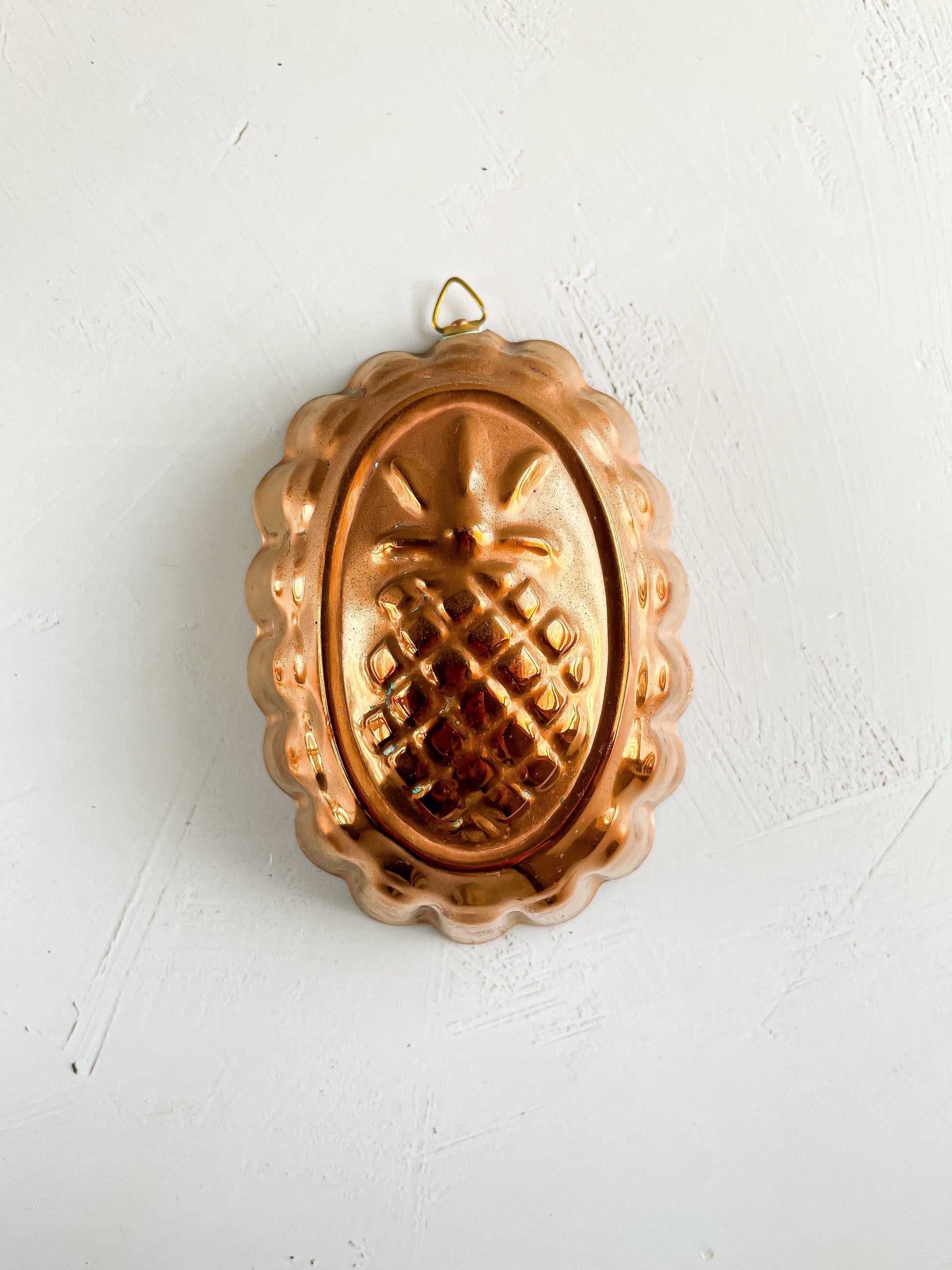 Vintage Medium Copper Pineapple Design Mould - SOSC Home