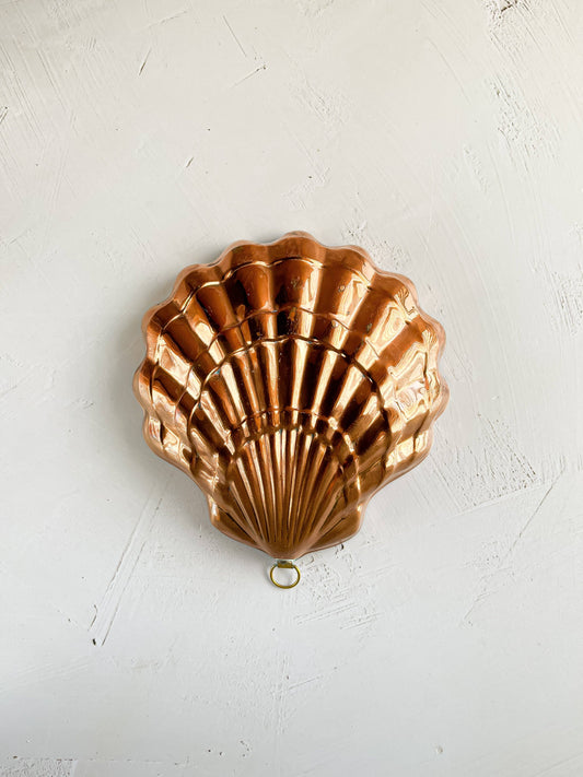Vintage Medium Copper Shell-Shaped Mould - SOSC Home