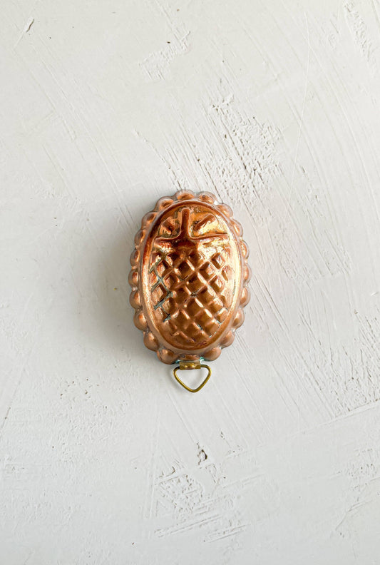 Vintage Small Copper Pineapple-Design Mould - SOSC Home