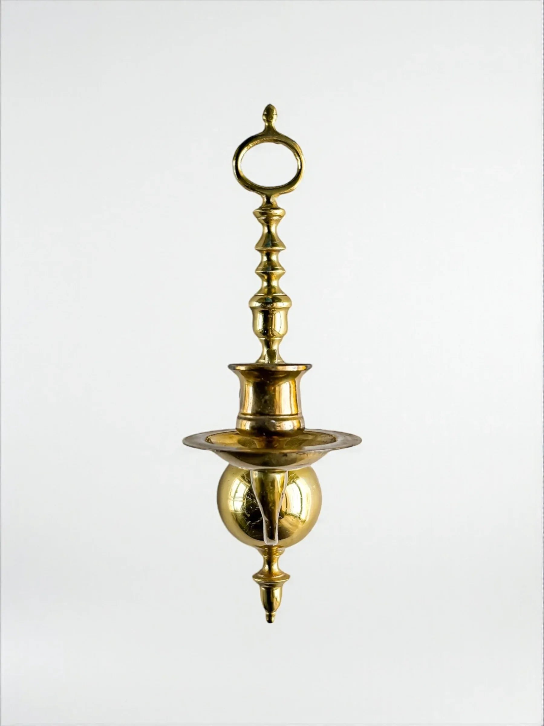 Vintage Solid Brass Wall Sconce with Swan Motif - SOSC Home