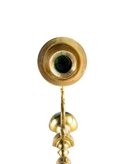 Vintage Solid Brass Wall Sconce with Swan Motif - SOSC Home