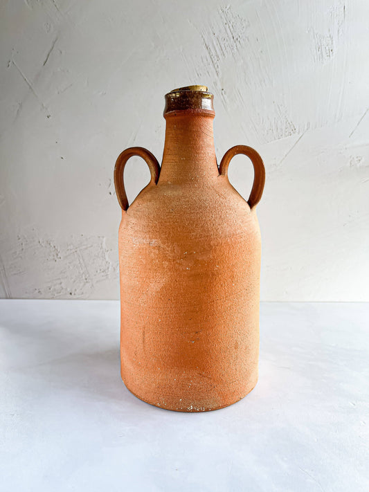 Vintage Terracotta Jug with Cork Stopper - SOSC Home