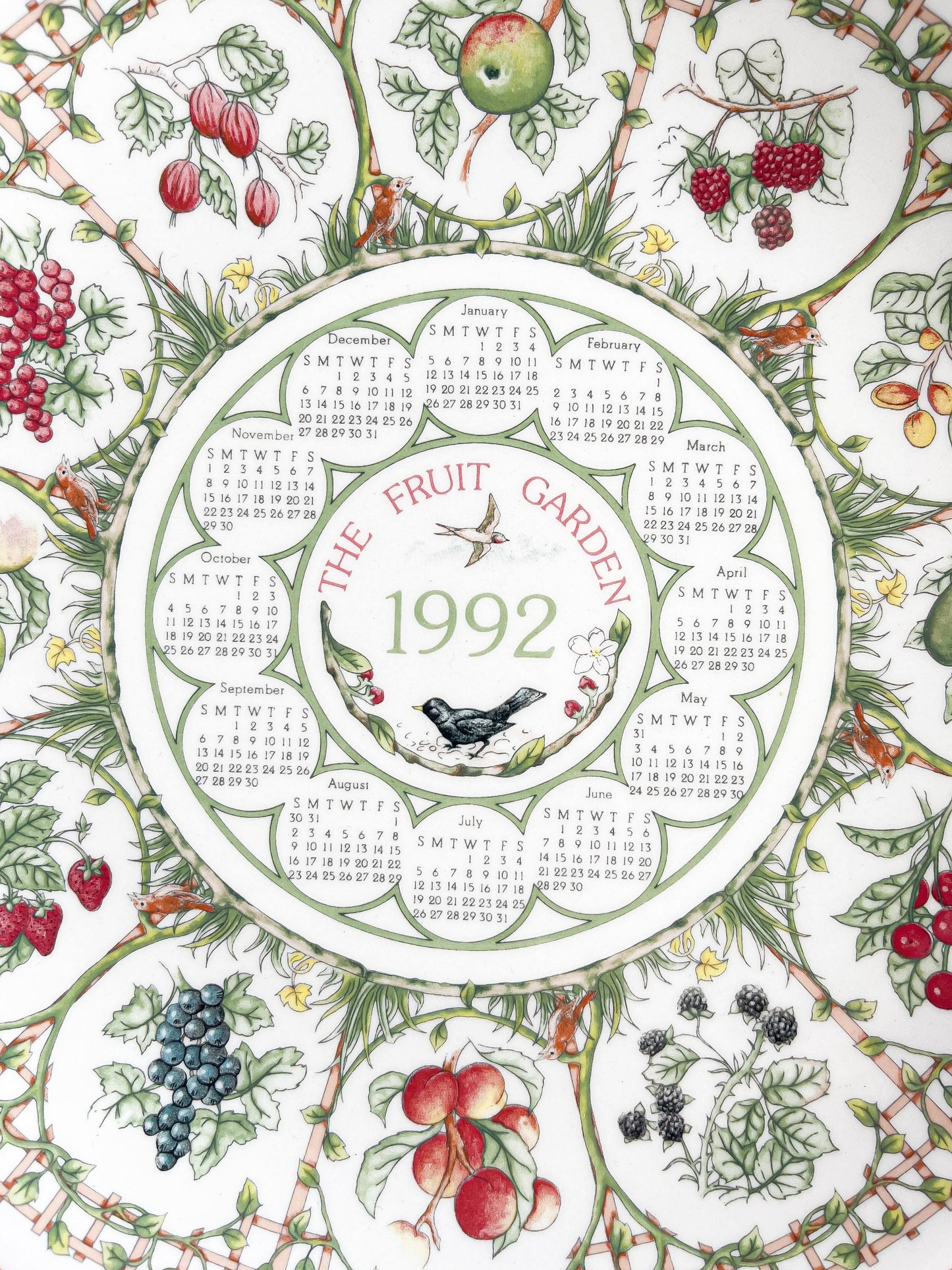 Wedgwood Boxed Calendar Plate - 'The Fruit Garden' 1992 - SOSC Home