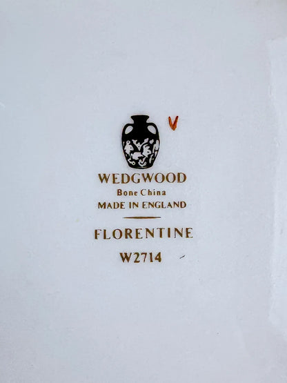 Close-up of the Wedgwood Made in England Portland Vase backstamp with pattern number W2714.