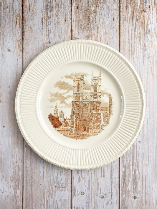 Wedgwood Dinner Plate Old London Views Collection - ‘Westminster Abbey’ Design - SOSC Home