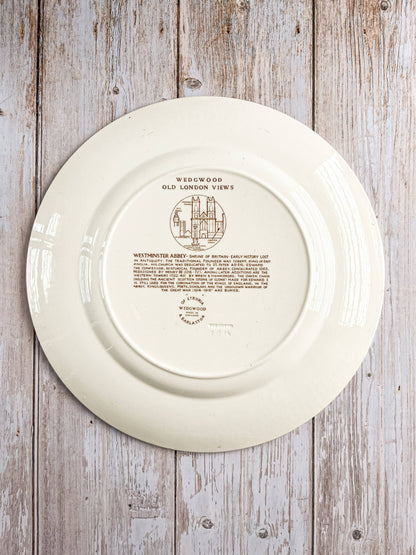 Wedgwood Dinner Plate Old London Views Collection - ‘Westminster Abbey’ Design - SOSC Home