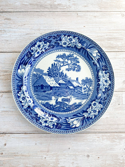 Wedgwood 'Fallow Deer' Dinner Plate - Blue Collection, Circa 1931 - SOSC Home