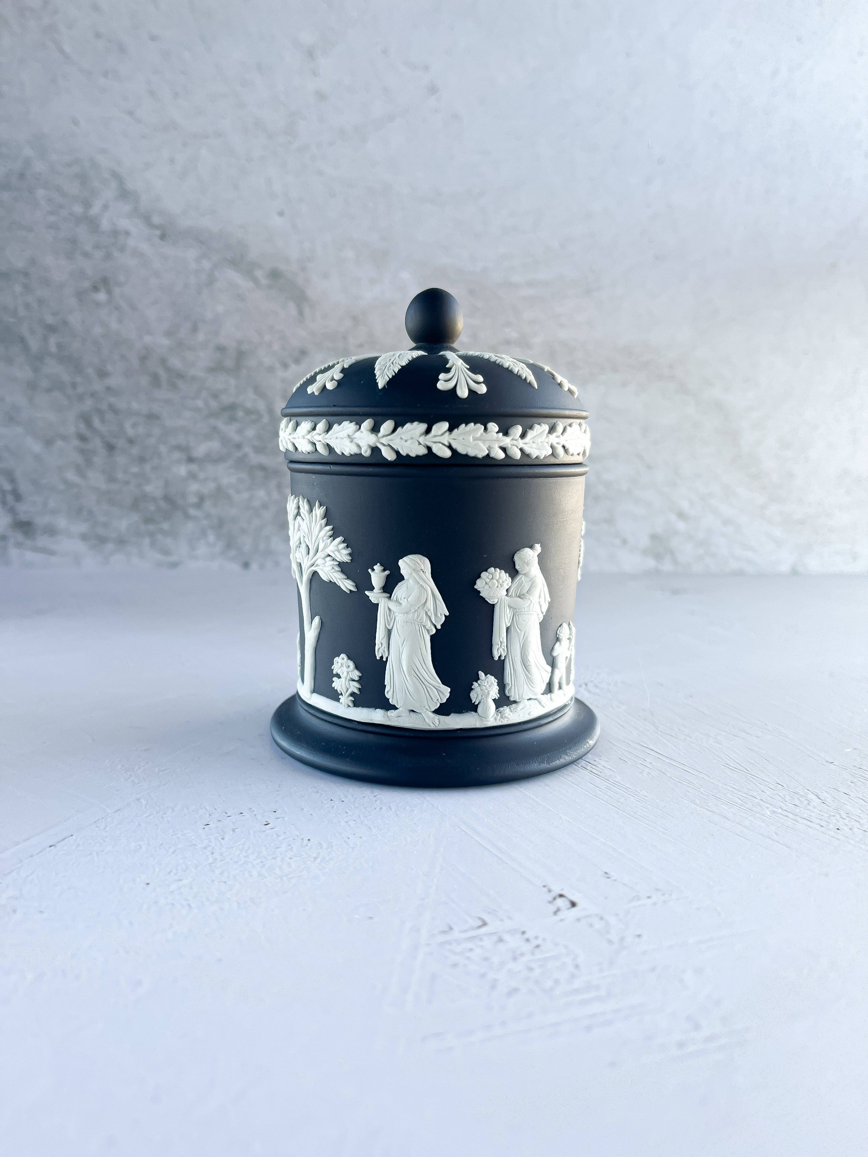 Wedgwood Jasperware Black Olympus Jar & Lid – SOSC Home