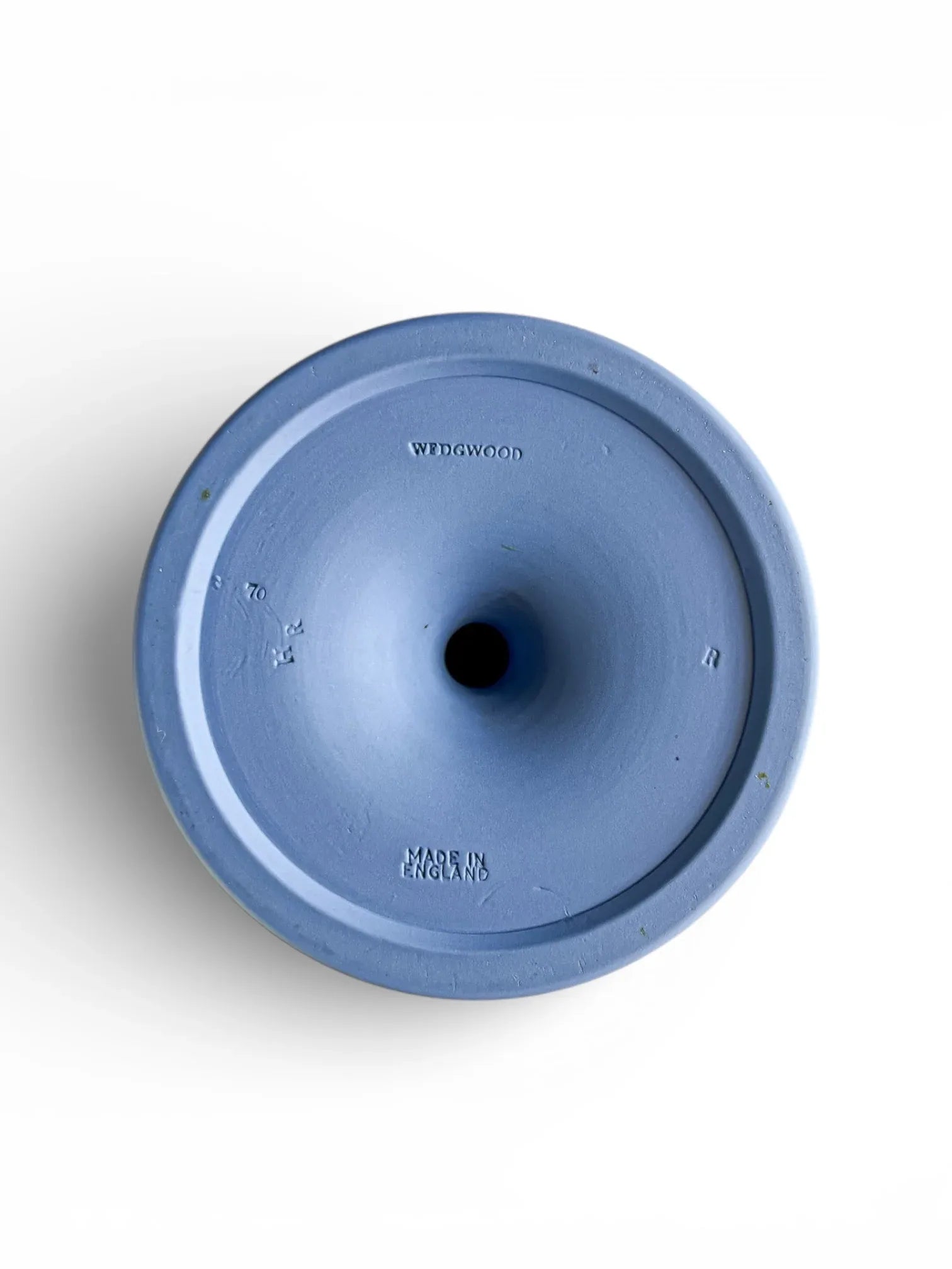 Wedgwood blue porcelain base, made in England, vintage ceramics collectible