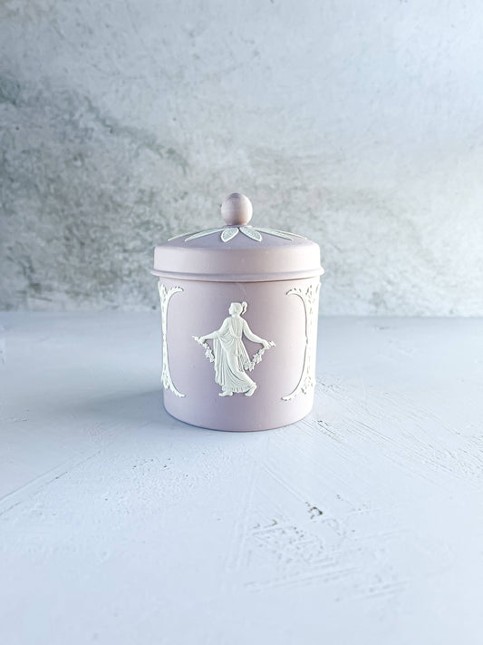 Wedgwood Jasperware Lilac Candy Jar - 'Floral Girls' Design - SOSC Home