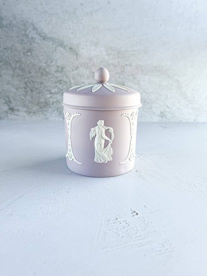 Wedgwood Jasperware Lilac Candy Jar - 'Floral Girls' Design - SOSC Home