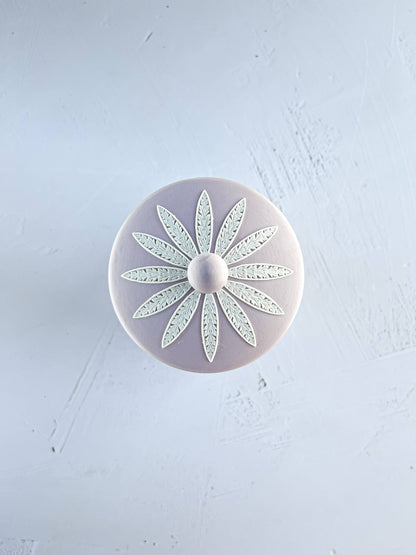 Wedgwood Jasperware Lilac Candy Jar - 'Floral Girls' Design - SOSC Home