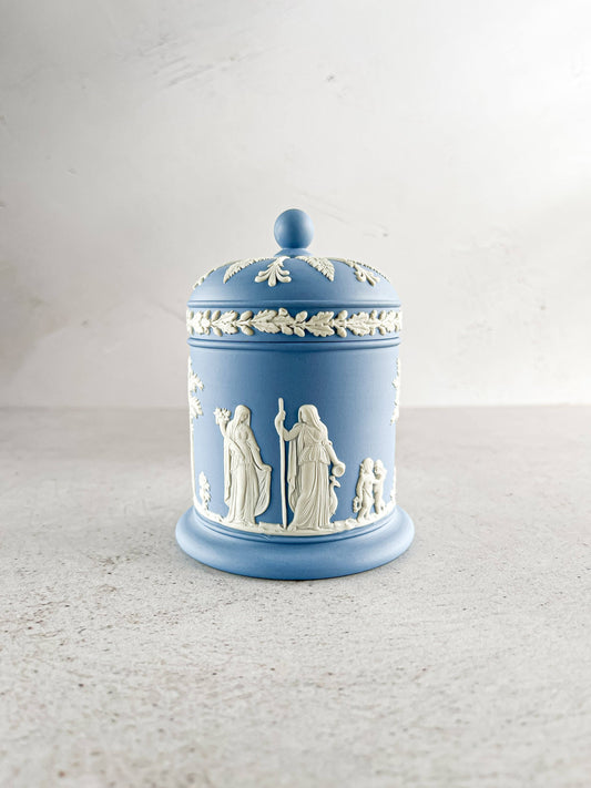 Wedgwood Jasperware Pale Blue Jar & Lid - Versatile Elegance - SOSC Home