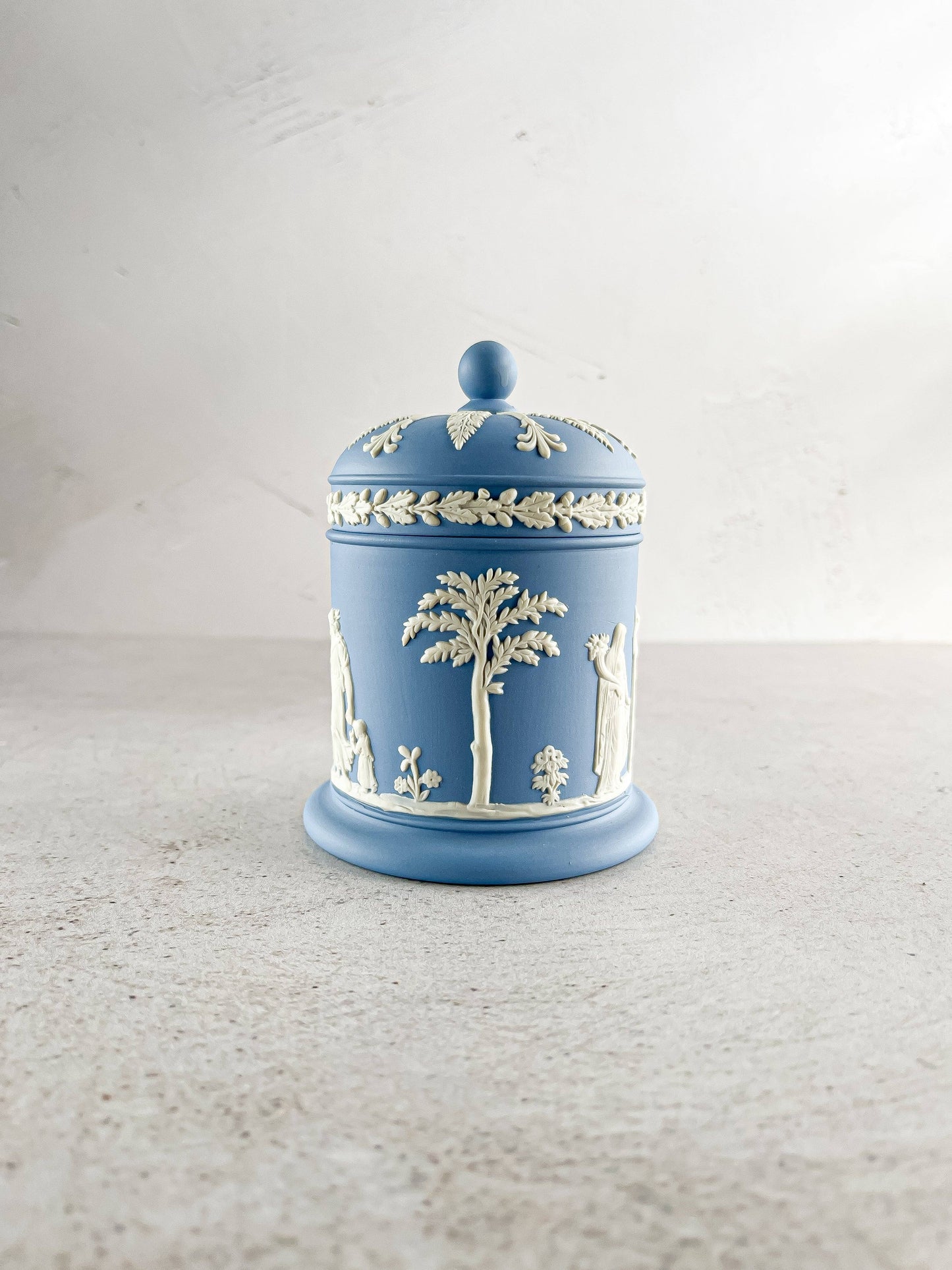 Wedgwood Jasperware Pale Blue Jar & Lid - Versatile Elegance - SOSC Home
