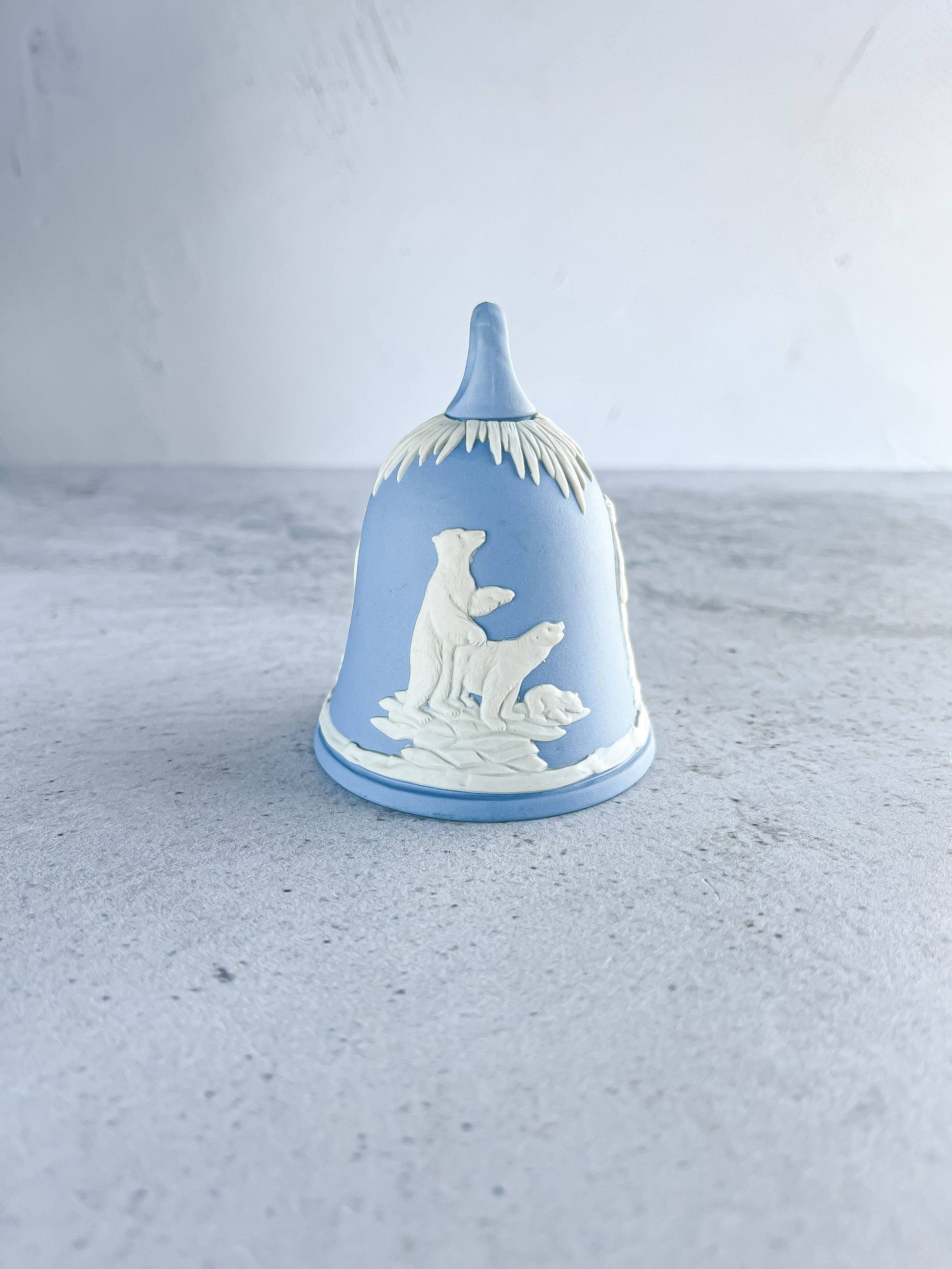 Wedgwood Jasperware Pale Blue New Year’s Bell - ‘Polar Bear 1980’ Design - SOSC Home