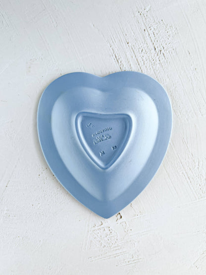 Wedgwood Jasperware Pale Blue Small Heart Shape Ashtray - 'Coriolanus' Design - SOSC Home