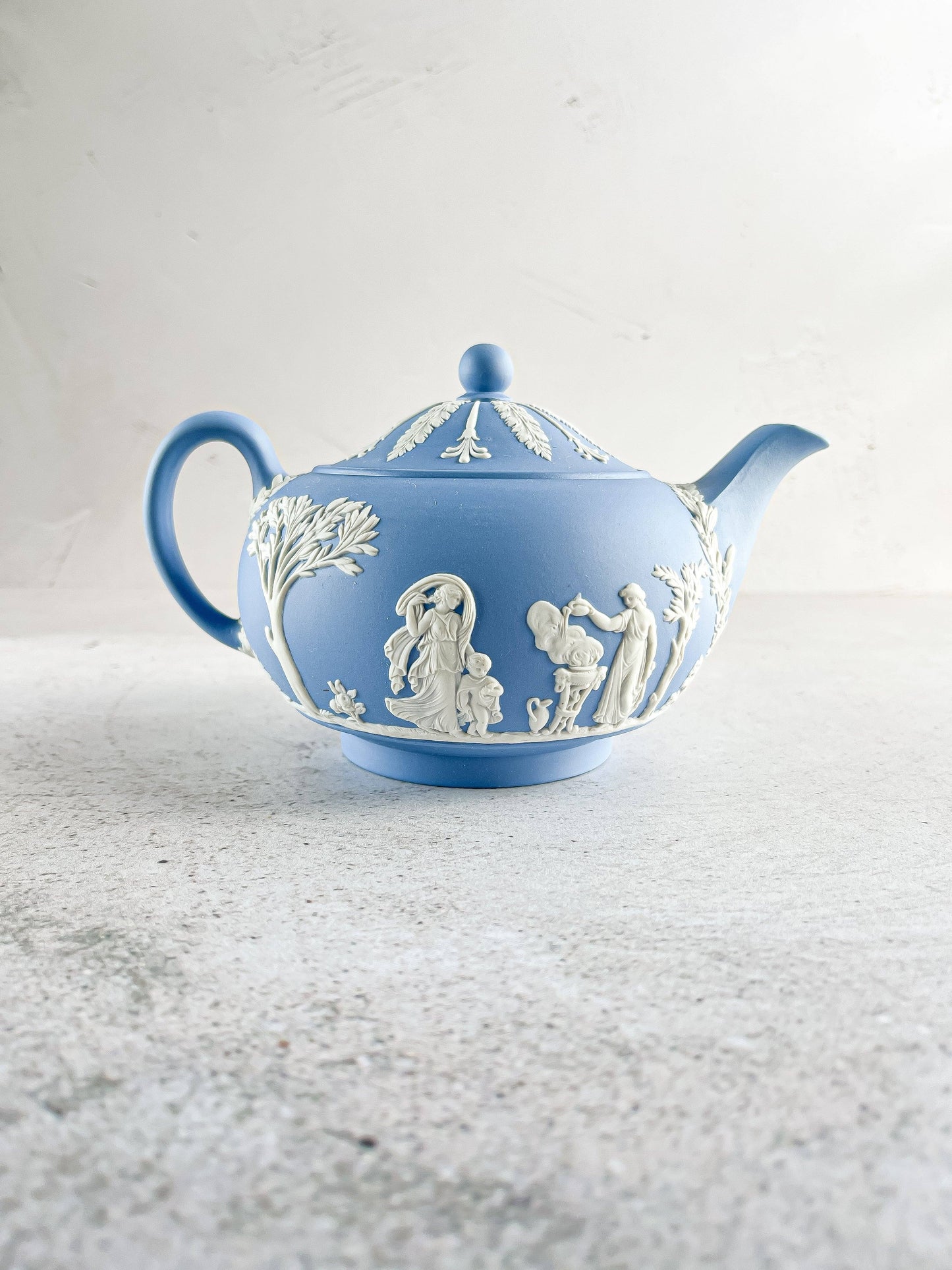 Wedgwood Jasperware Pale Blue Teapot - Classic Elegance - SOSC Home