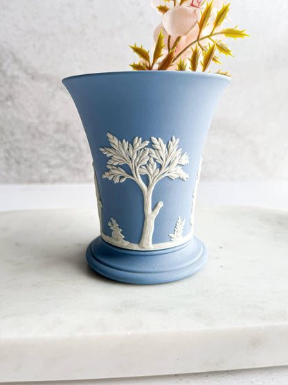 Wedgwood Jasperware Pale Blue Vase - Sacrifice Scene - SOSC Home