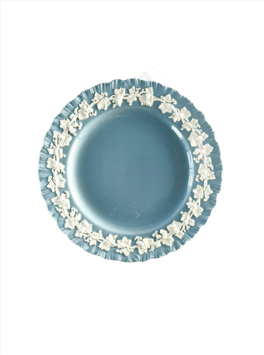 Wedgwood Queen’s Ware Embossed Salad Plate in Pastel Blue - SOSC Home