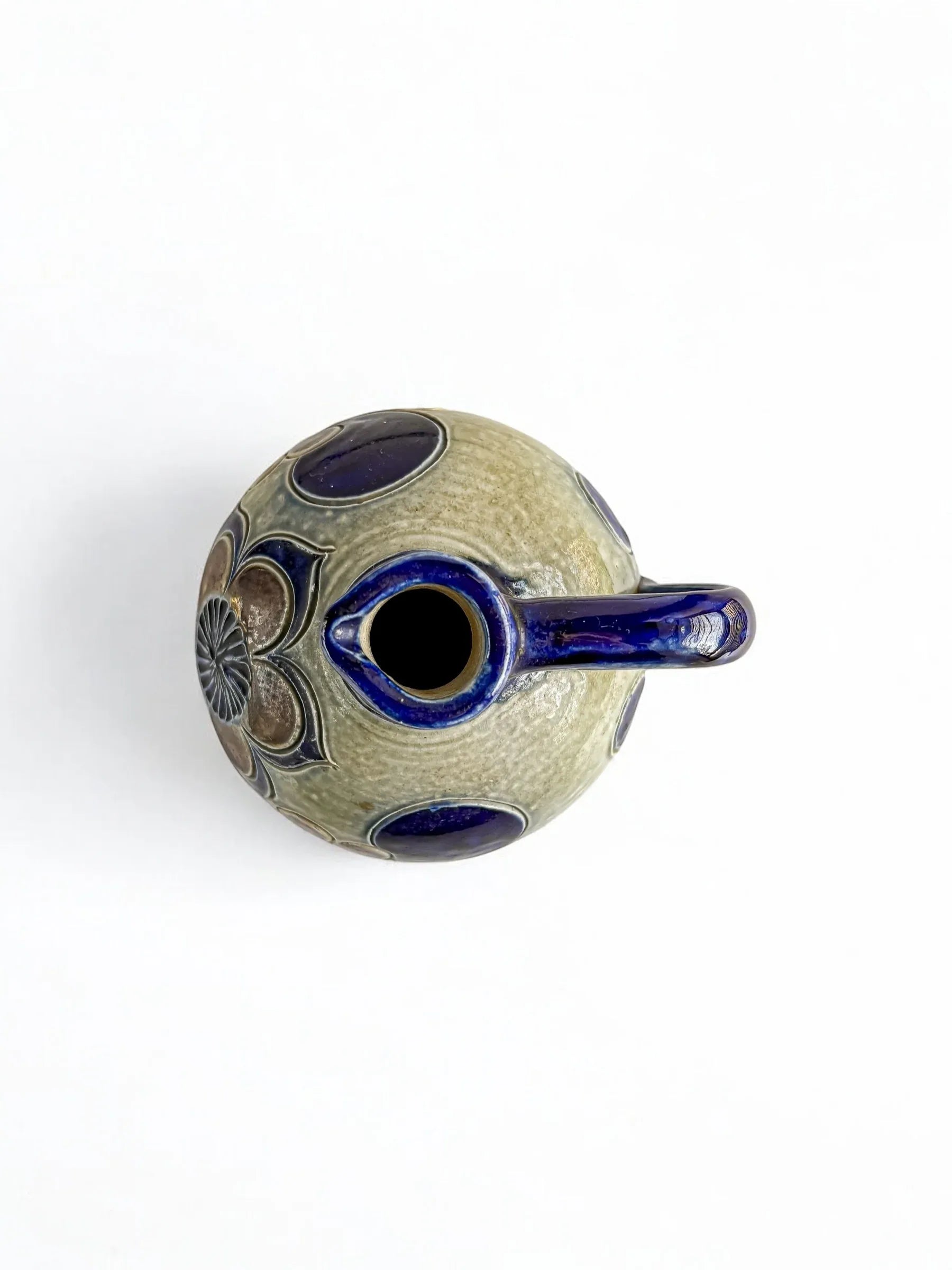 Westerwald Handarbeit Stoneware Jug | Cobalt & Earthy Relief - SOSC Home